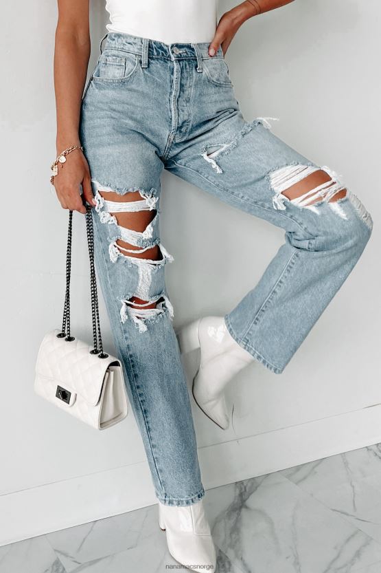 medium denim NanaMacs kall faren din høyhus cello distressed dad jeans 402NJ03443