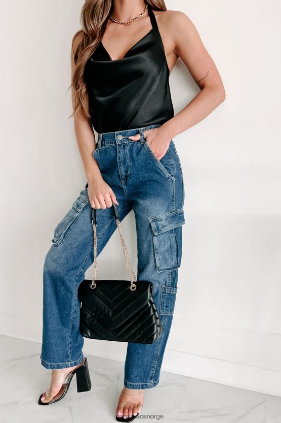 medium denim NanaMacs komme til poenget wide leg cargo jeans 402NJ03136