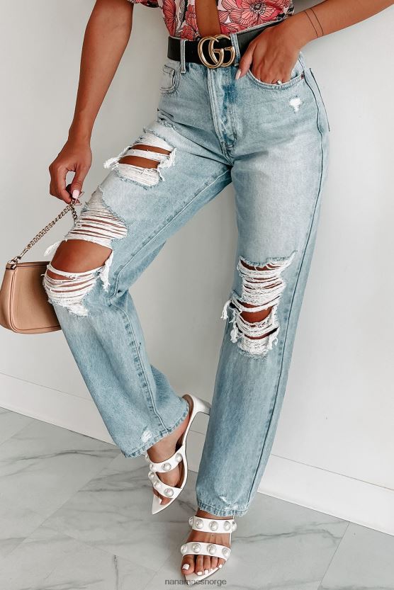medium denim NanaMacs livstimer høyhus distressed cello pappa jeans 402NJ03458
