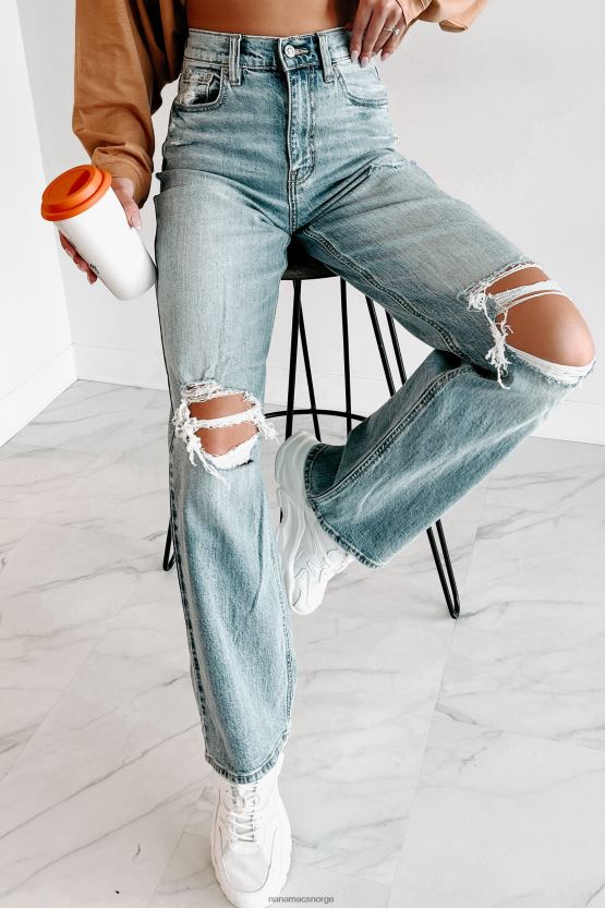 middels vask NanaMacs skater girl wide leg eunina jeans 402NJ03423