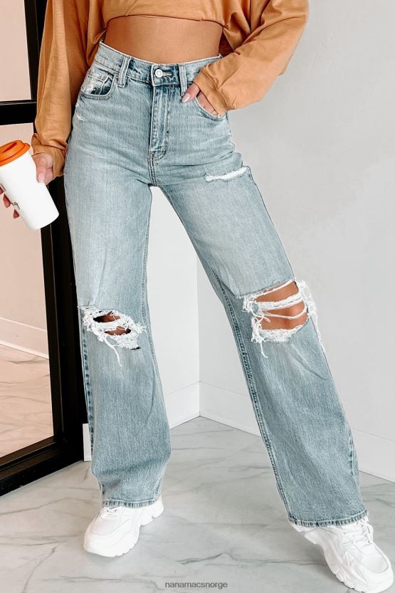 middels vask NanaMacs skater girl wide leg eunina jeans 402NJ03423