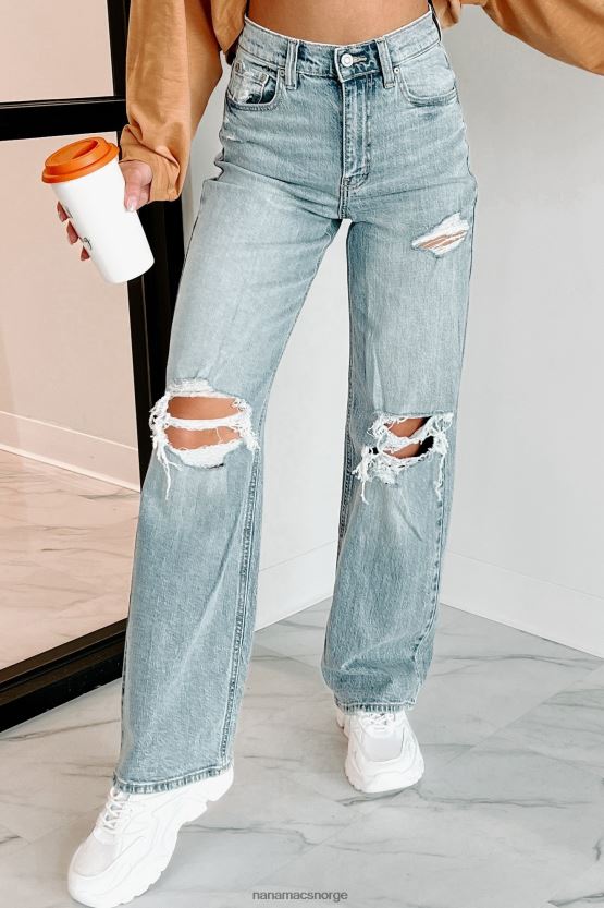 middels vask NanaMacs skater girl wide leg eunina jeans 402NJ03423