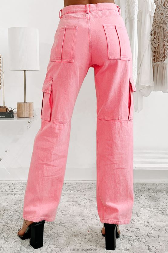 rosa NanaMacs enkle sannheter høy midje cargo jeans 402NJ03130