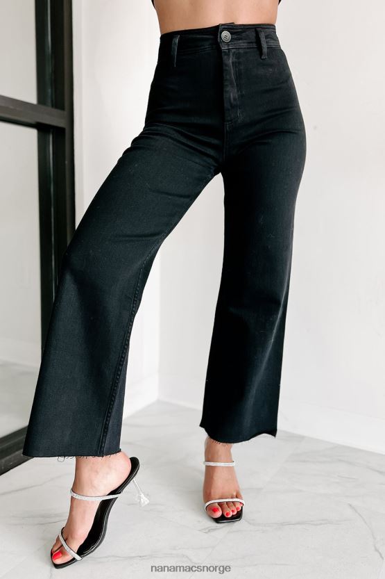 svart NanaMacs forblir ekte wide leg jeans 402NJ03375