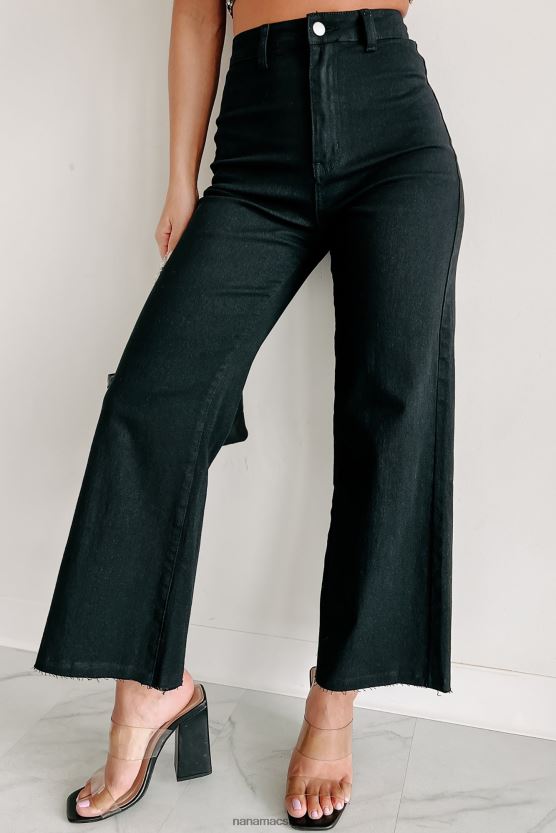 svart NanaMacs i henhold til planen høye jeans med brede ben 402NJ03382