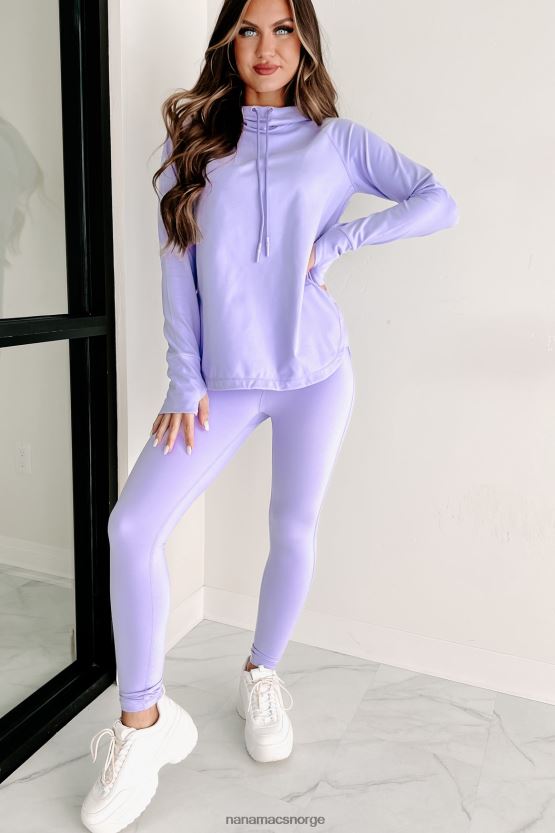 lavendel NanaMacs crunch time leggings i full lengde med høy midje 402NJ03349