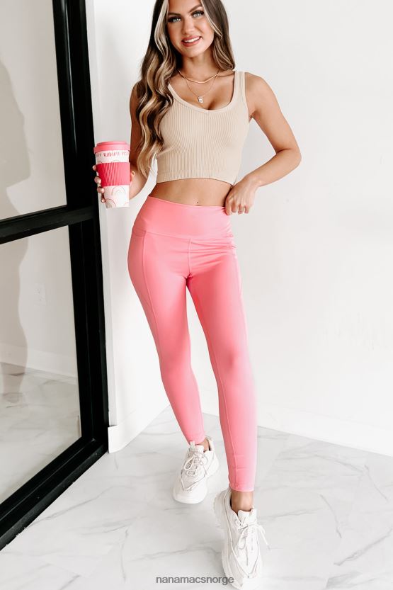 rosa NanaMacs personlig beste leggings med høy midje sidelomme 402NJ03351