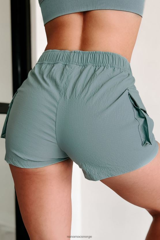 grå blå NanaMacs natalie mid-rise cargo shorts 402NJ02749