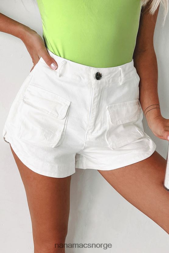 hvit NanaMacs gjennom tankene cargo shorts 402NJ02796
