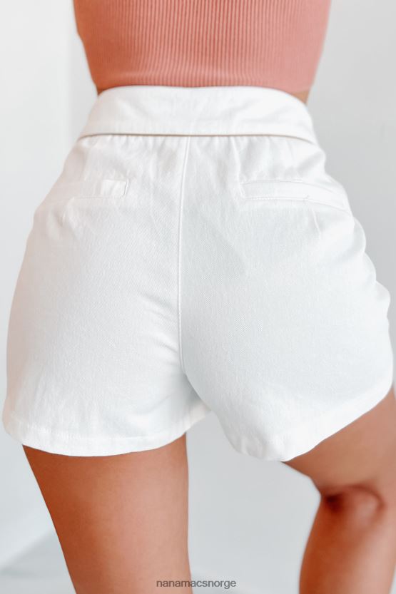 hvit NanaMacs tom for svar tie-front shorts 402NJ02863