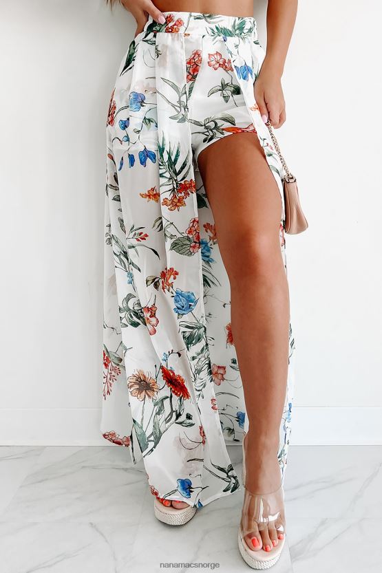 hvit/multi NanaMacs feirer våre forskjeller floral maxi shorts 402NJ02727