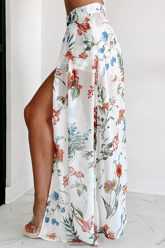 hvit/multi NanaMacs feirer våre forskjeller floral maxi shorts 402NJ02727