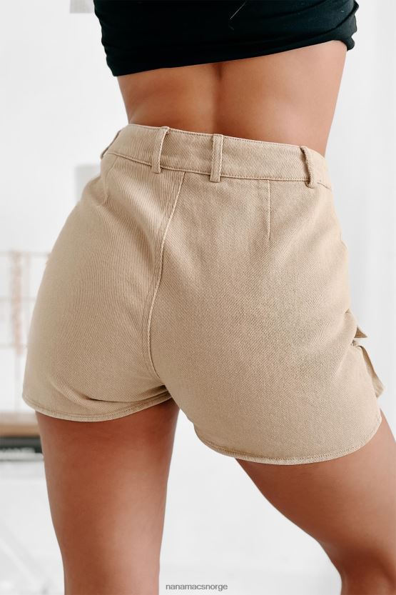 kaki NanaMacs mulighetenes hage cargo-shorts 402NJ02732