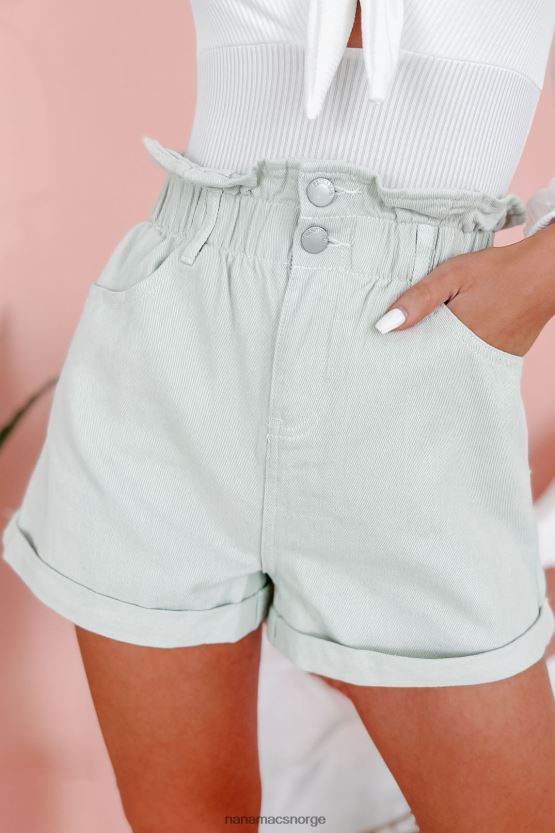 lett salvie NanaMacs lett inn i det høye mansjett paperbag shorts 402NJ02861
