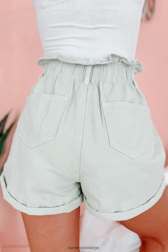 lett salvie NanaMacs lett inn i det høye mansjett paperbag shorts 402NJ02861