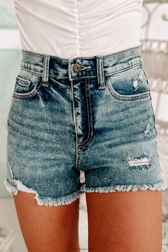 middels lys NanaMacs kinley high rise sneak peek distressed shorts 402NJ02971