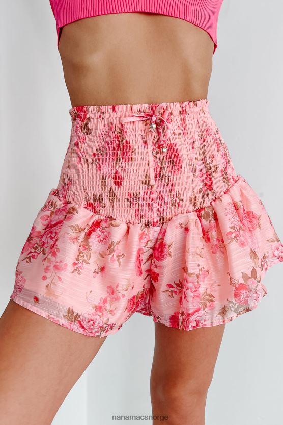 rosa multi NanaMacs hverdagsdrømmer smocked floral shorts 402NJ02810