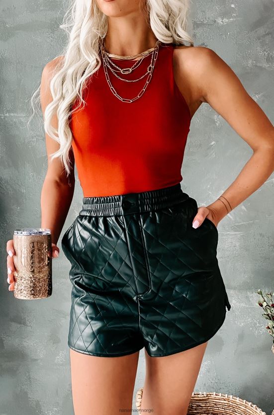 svart NanaMacs shorts i imitert skinn av høyere klasse 402NJ02987