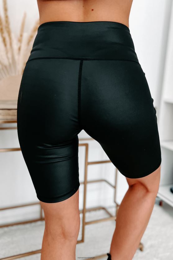svart NanaMacs utfordre meg bikershorts med høy midje 402NJ03366