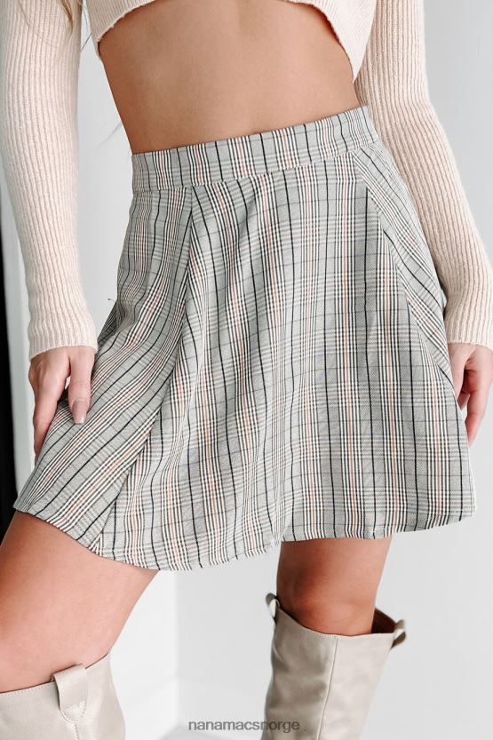 blek oliven NanaMacs still spørsmålet rutete miniskjørt 402NJ03213