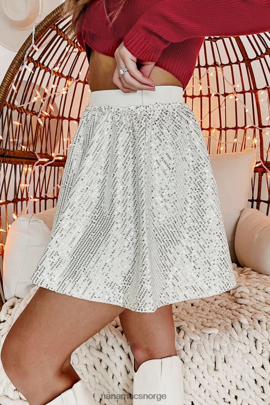 elfenbein NanaMacs diva dager paljett skater skjørt 402NJ03311