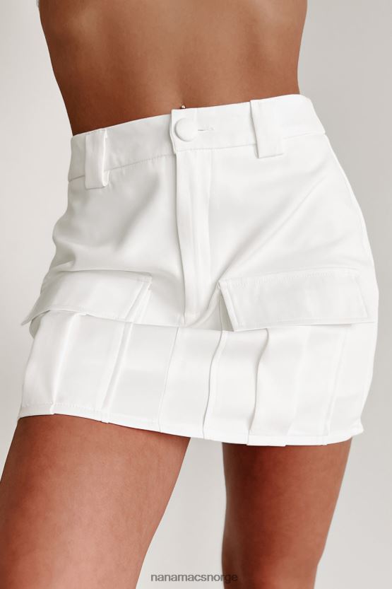 hvit NanaMacs bedre nå cargo lomme mini skjørt 402NJ03178