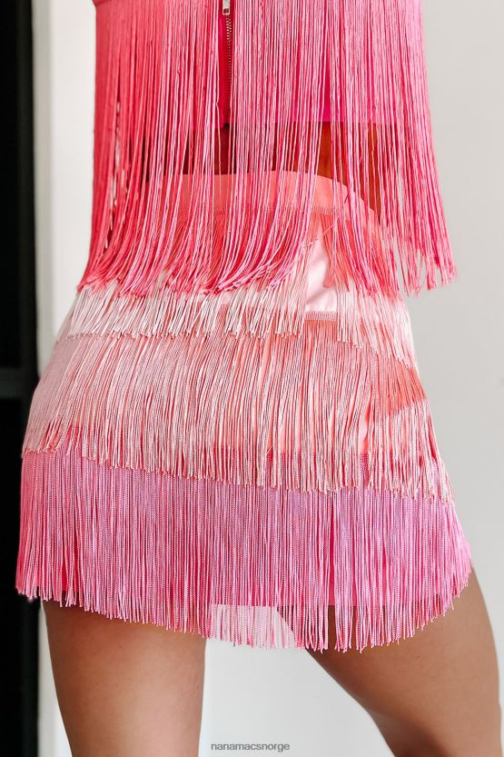 rosa NanaMacs rodeo prinsesse ombre miniskjørt med frynser 402NJ03152