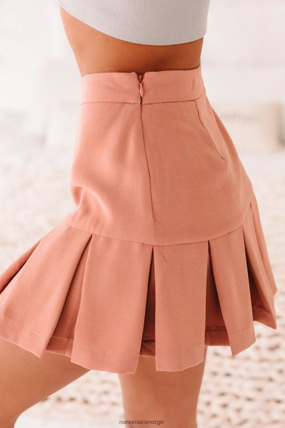 støvete rose NanaMacs trend spotter plissert miniskjørt 402NJ03337