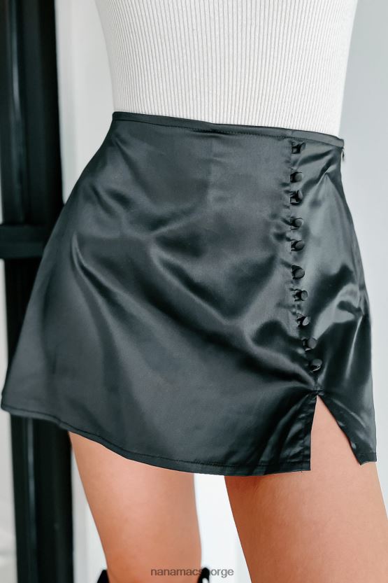 svart NanaMacs endelig sluttetid sateng miniskjørt 402NJ03199