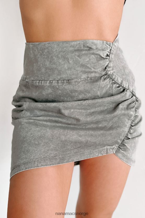 vasket grå NanaMacs perfekt timing rynket miniskjørt 402NJ03212