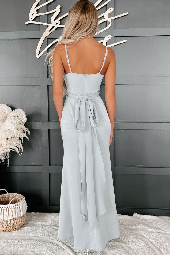 blå NanaMacs muntre tanker wrap byste midi kjole 402NJ02300