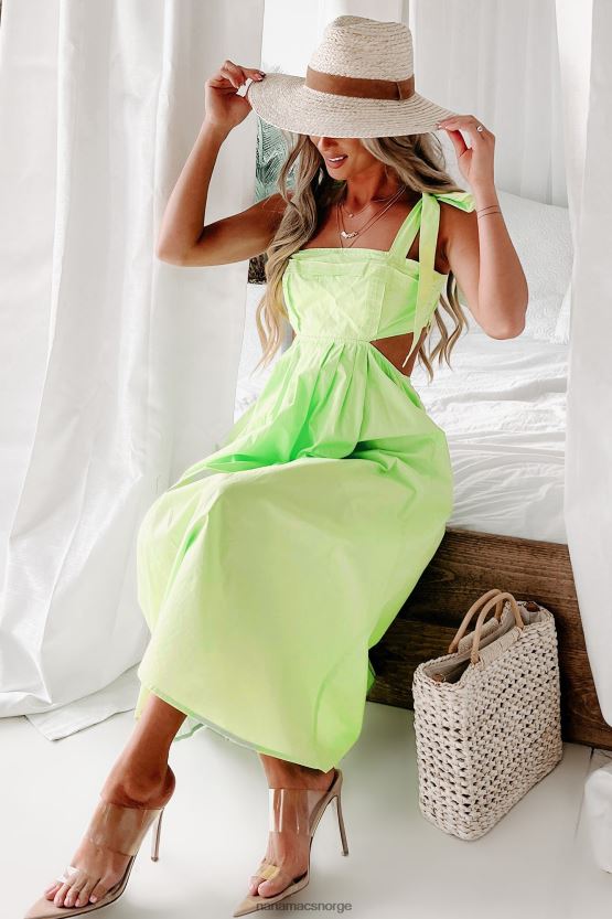 grønn NanaMacs før vi fant oss utskårne midikjole 402NJ02280