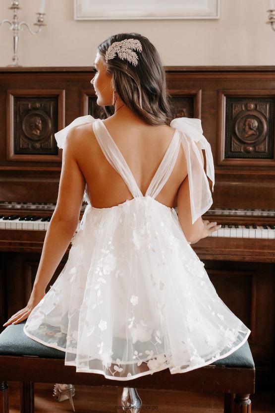 hvit NanaMacs snakk om festen floral babydoll kjole 402NJ02044