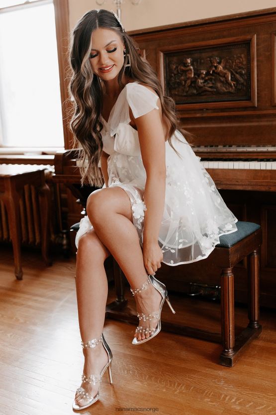 hvit NanaMacs snakk om festen floral babydoll kjole 402NJ02044