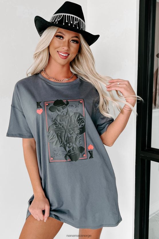 kull NanaMacs bare i én retning tosidig grafisk t-skjortekjole 402NJ01082