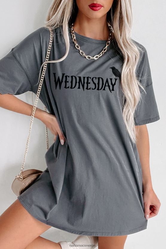 kull NanaMacs ingen apati oversized grafisk t-skjortekjole 402NJ03604