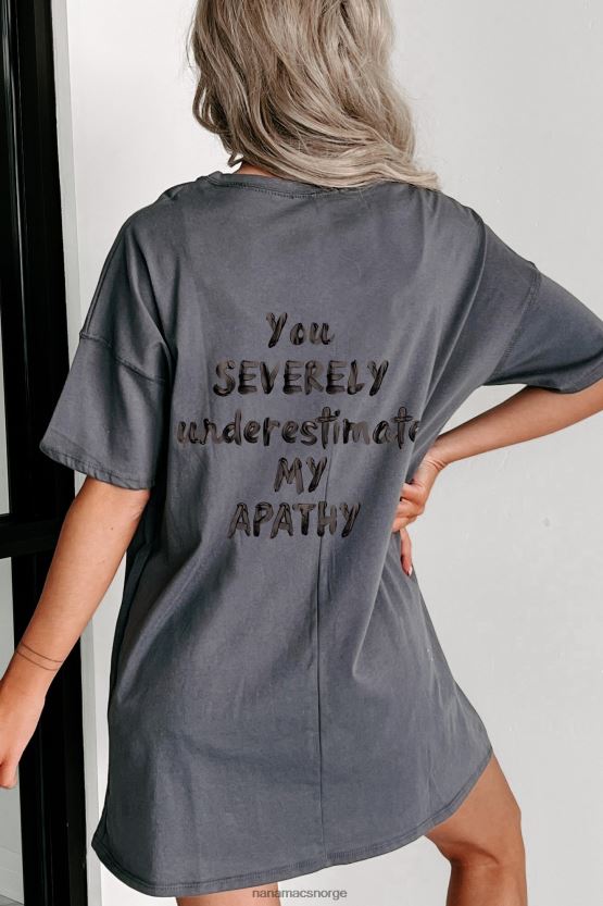kull NanaMacs ingen apati oversized grafisk t-skjortekjole 402NJ03604