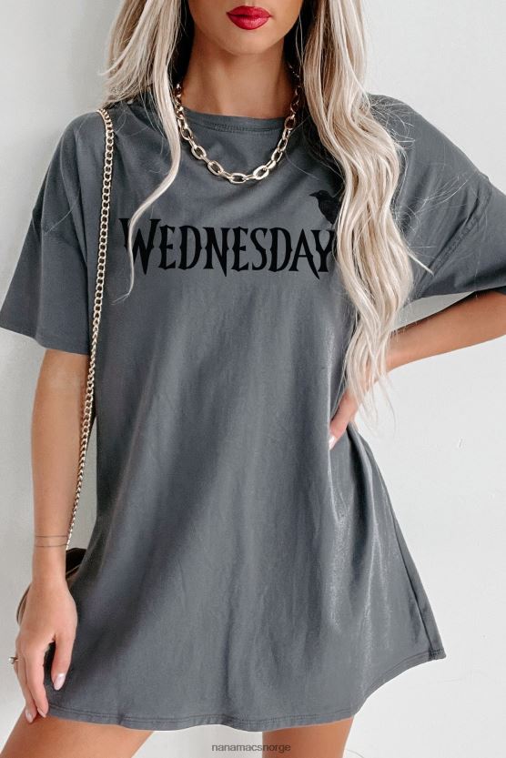 kull NanaMacs ingen apati oversized grafisk t-skjortekjole 402NJ03604