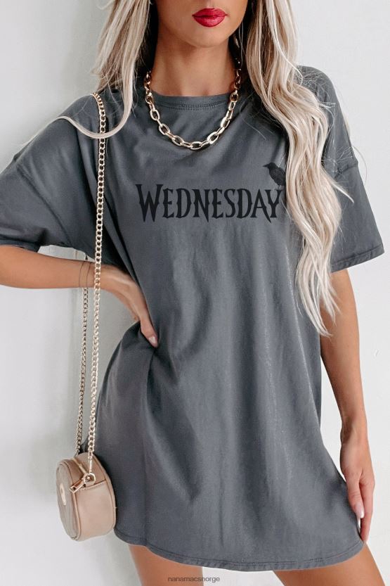 kull NanaMacs ingen apati oversized grafisk t-skjortekjole 402NJ03604