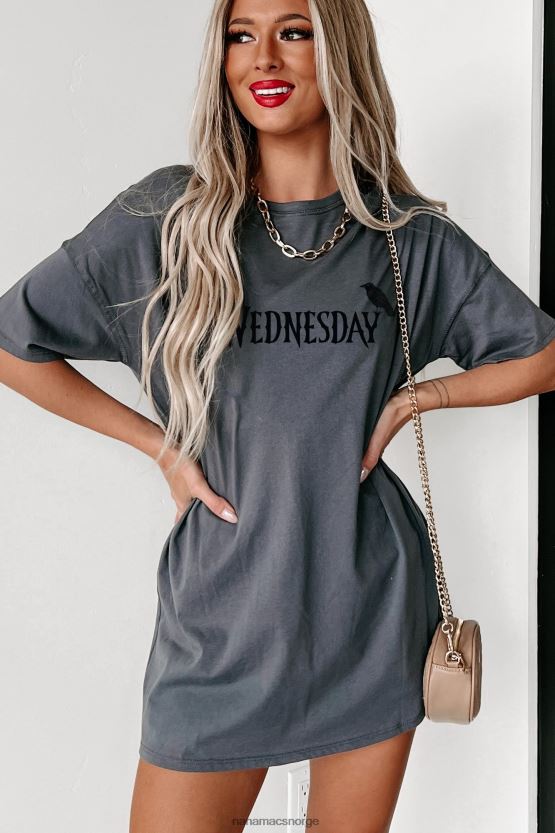 kull NanaMacs ingen apati oversized grafisk t-skjortekjole 402NJ03604