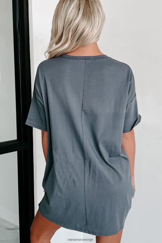 kull NanaMacs usa popfestival oversized grafisk t-skjortekjole 402NJ01902