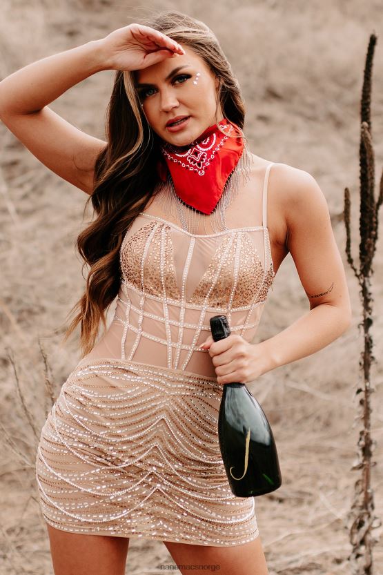 naken NanaMacs følelse ustoppelig rhinestone bodysuit kjole 402NJ01999