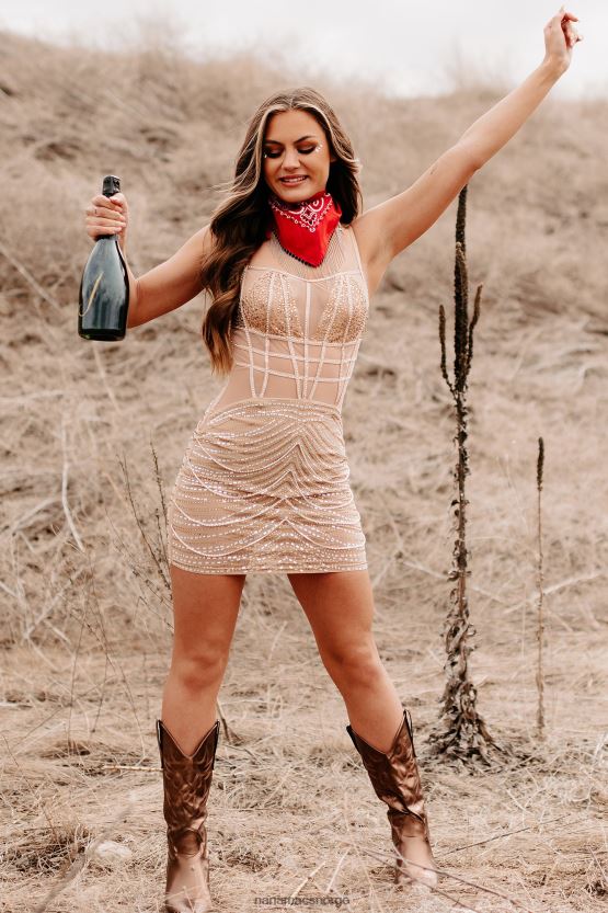 naken NanaMacs følelse ustoppelig rhinestone bodysuit kjole 402NJ01999