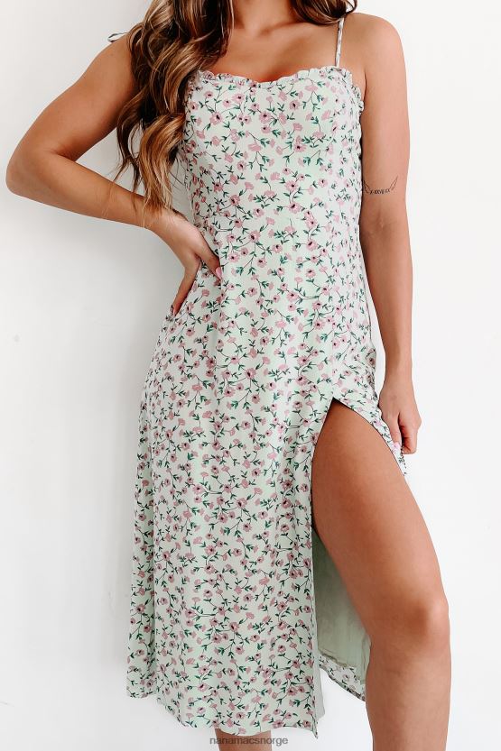 salvie NanaMacs enkle ønsker floral midikjole 402NJ02244