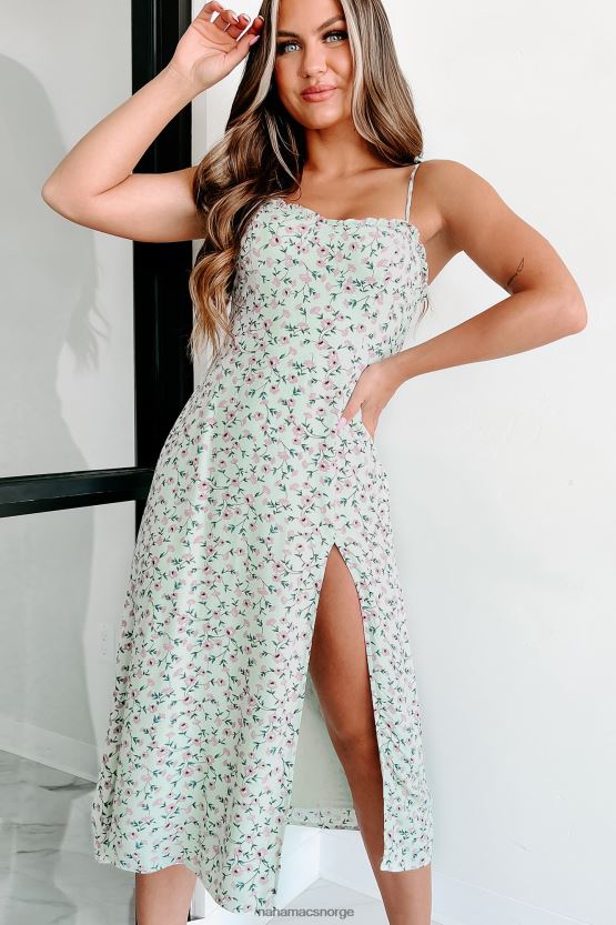 salvie NanaMacs enkle ønsker floral midikjole 402NJ02244