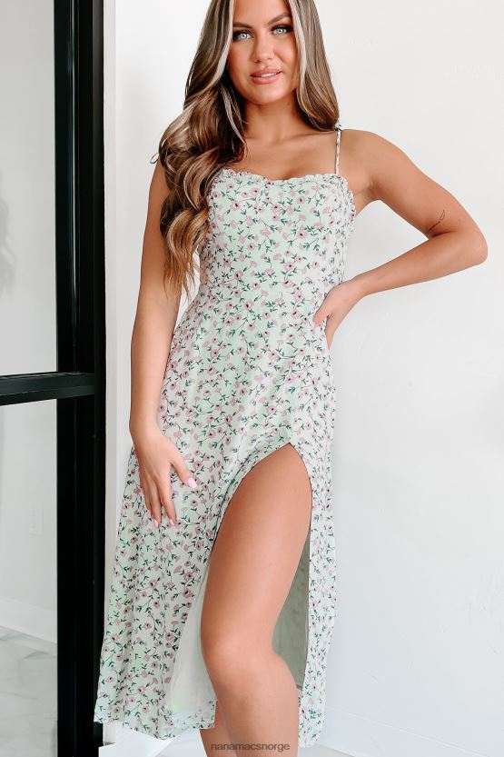 salvie NanaMacs enkle ønsker floral midikjole 402NJ02244