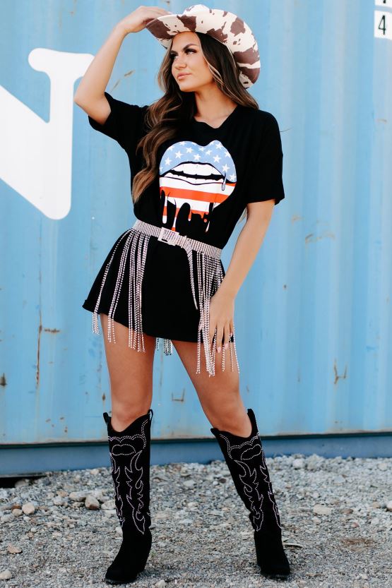 svart NanaMacs dryppende av stolthet oversized grafisk t-skjortekjole 402NJ01904