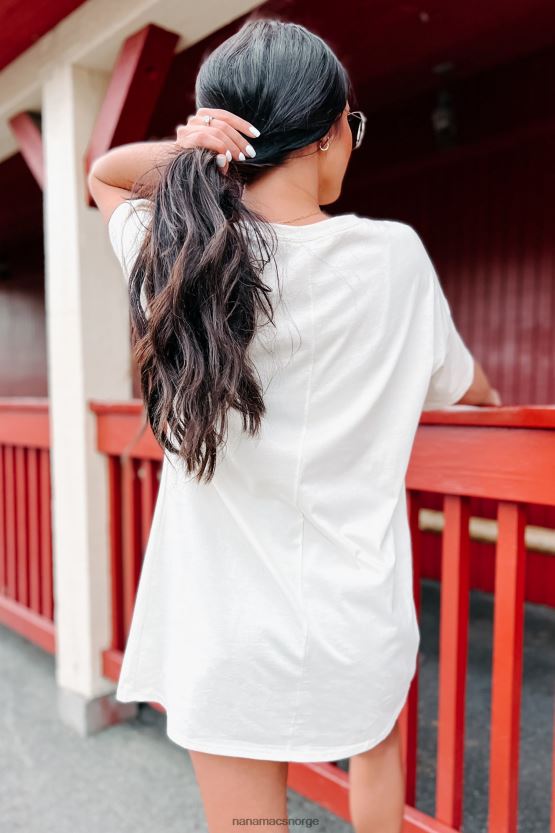 vanilje NanaMacs 4. juli feiring oversized grafisk t-skjortekjole 402NJ01085