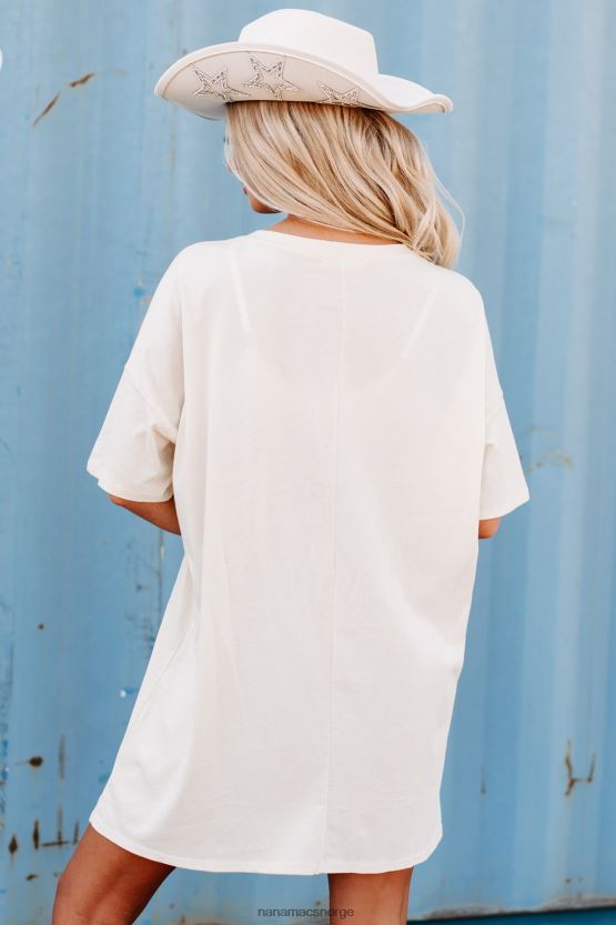 vanilje NanaMacs king of blues oversized grafisk t-skjortekjole 402NJ01901