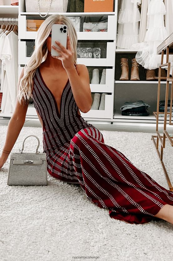 vin NanaMacs øyeblikk å gnistre rhinestone stripe kveldskjole 402NJ02371